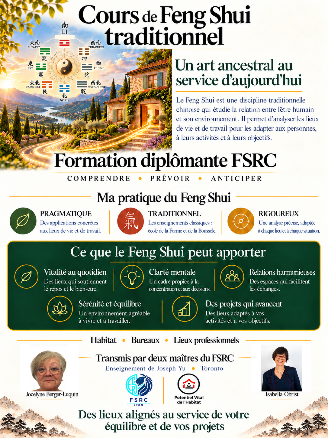 Parcours Feng shui « exclusivité » transmission avec Isabella OBRIST